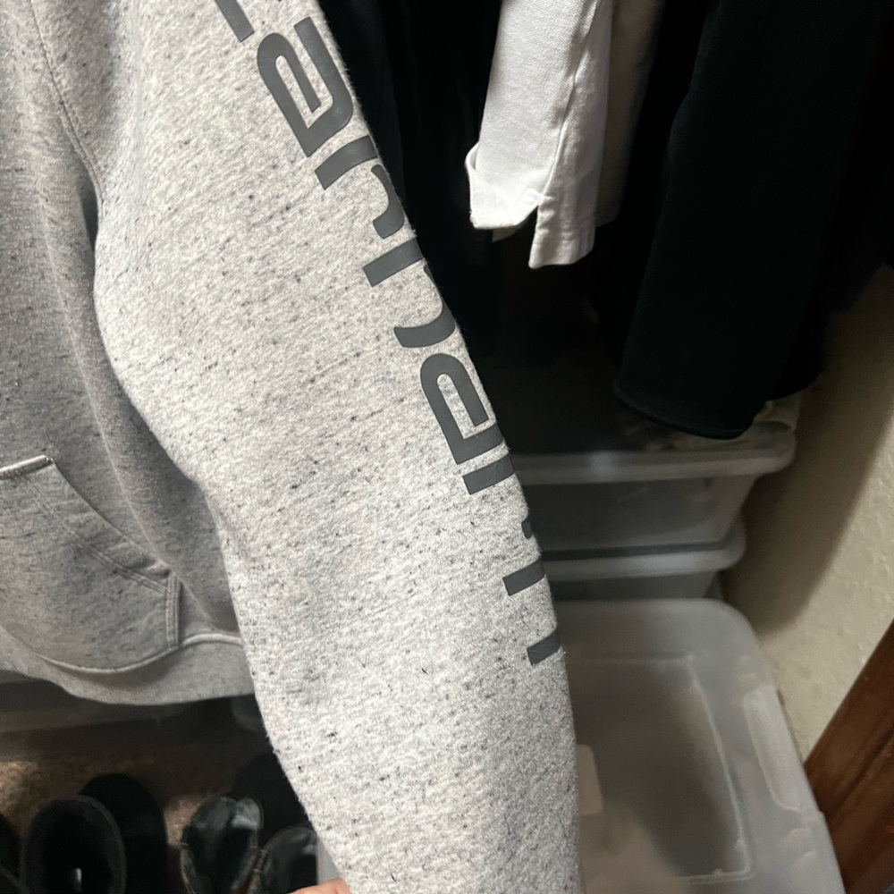 Carhartt womens Heather Gray Hoodie - Picture 3 of 5